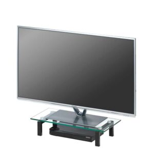 Müllermöbel Fernseher Aufsatz in Schwarz Glas