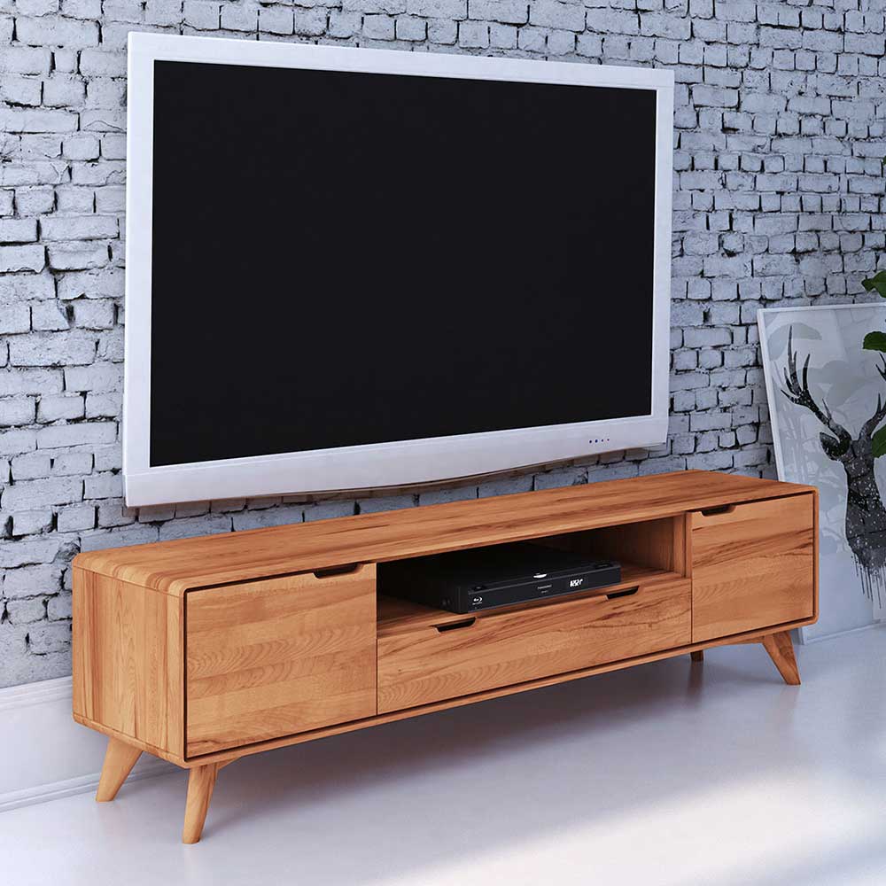 Basilicana TV Sideboard aus Kernbuche Massivholz 180 cm breit