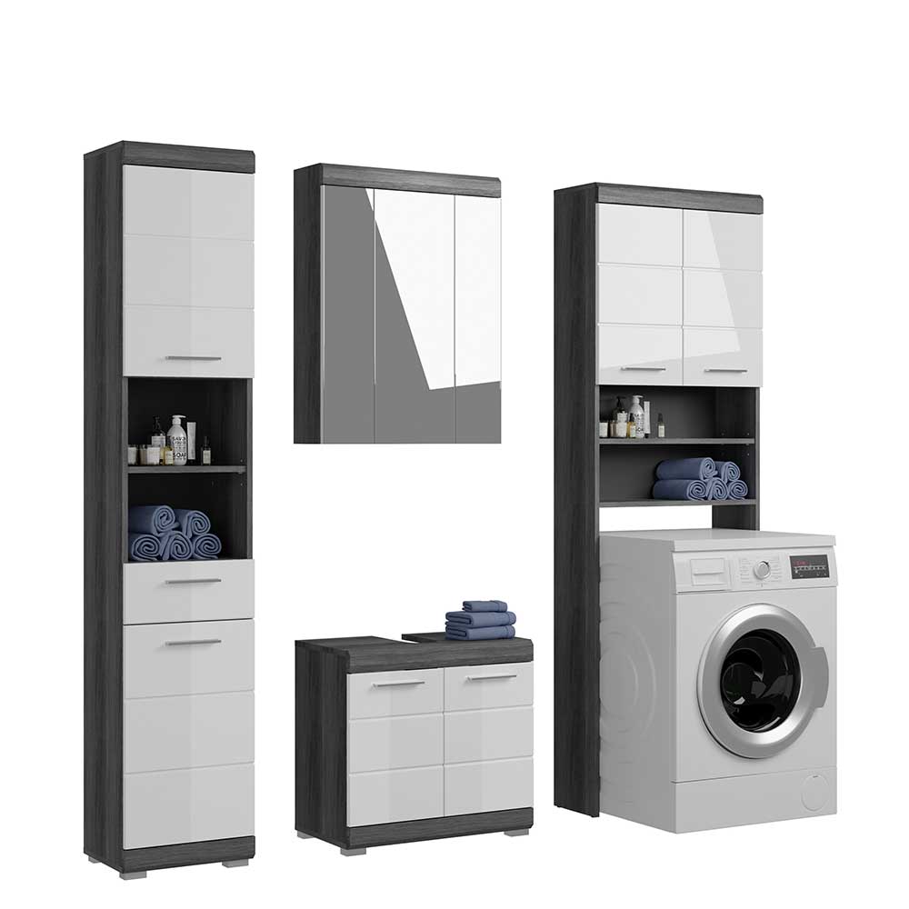 Möbel4Life Badmöbel mit Waschmaschinenschrank modernem Design (vierteilig)