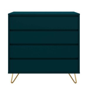 Rodario Kommode in Petrol und Goldfarben 90 cm breit