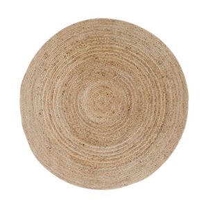 4Home Runder Teppich in Beige Jute