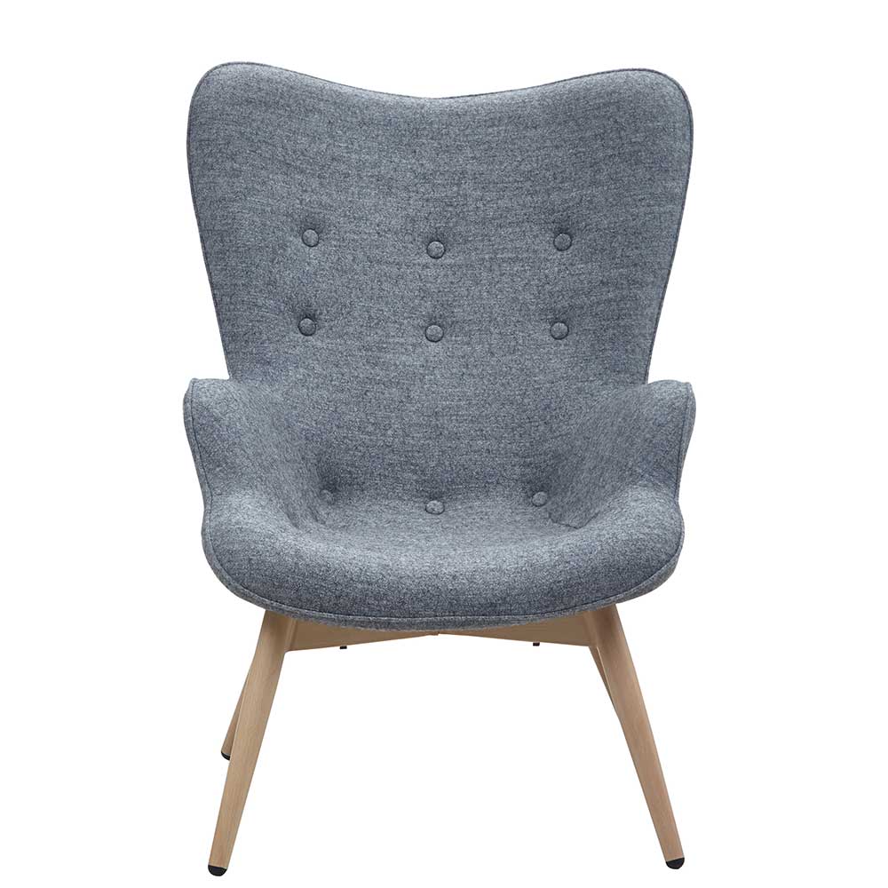 Rodario Sessel in Grau Webstoff Skandi Design