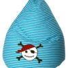 Young Furn Sitzkissen in Blau Pirat Motiv