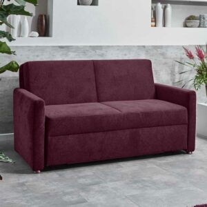 Brandolf Doppelschlafsofa modern in Dunkellila 165 cm breit