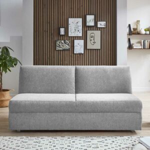 Brandolf Silbergraues Schlafsofa mit Faltmechanik Made in Germany