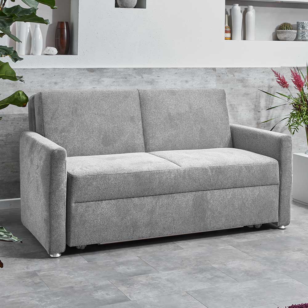 Brandolf Hochwertiges Schlafsofa in Silbergrau Faltmechanik