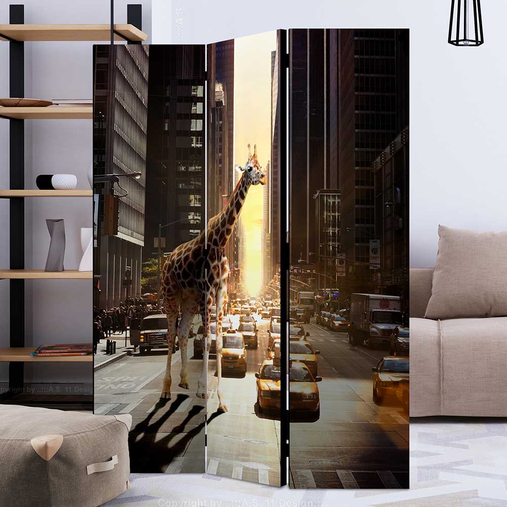 4Home Sichtschutz Wand mit Fotodruck Motiv NYC Straßenbild