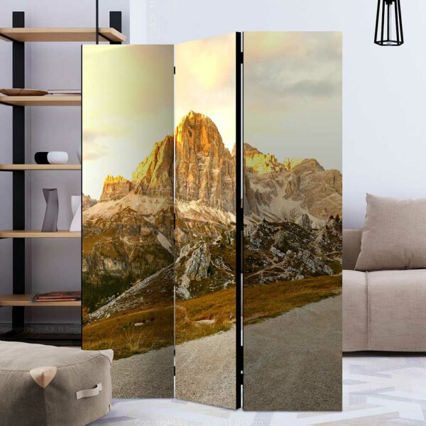 4Home Paravent alpin mit Berglandschaft Motiv Landhausstil