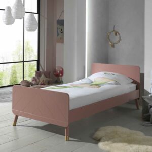 4Home Mädchenbett in Rosa und Goldfarben 90x200 cm