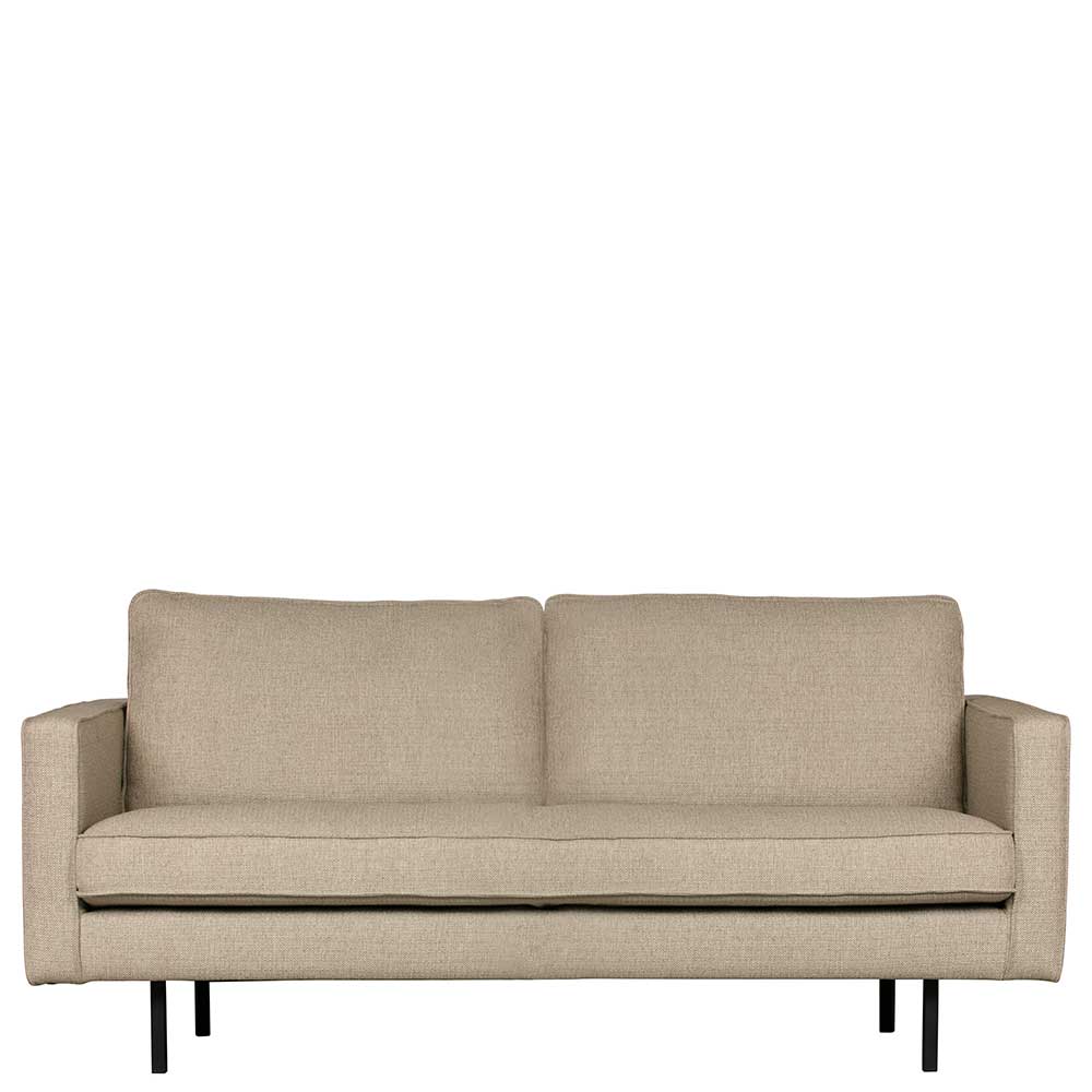 Basilicana Sofa in Beigegrau Webstoff 190 cm breit