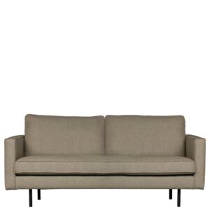 Basilicana Wohnzimmercouch in Graubraun Webstoff 190 cm breit