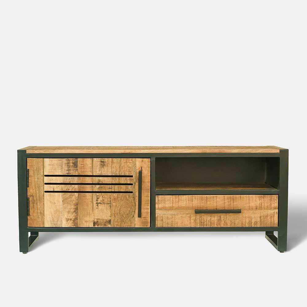 Natura Classico TV Sideboard im Industry und Loft Stil 118 cm breit - 45 cm hoch