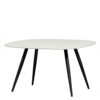 Basilicana Skandi Design Küchen Tisch aus Esche Massivholz 130x75x130 cm