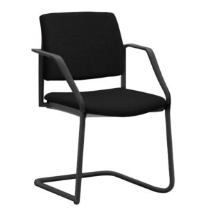 PerfectFurn Freischwinger Stuhl stapelbar Bezug aus Webstoff