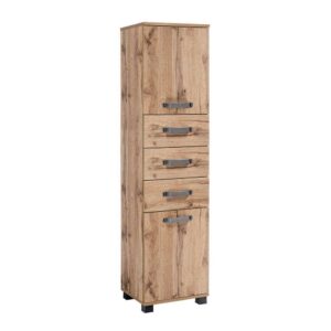 Basilicana Bad Hochschrank in Wildeichefarben 40 cm breit