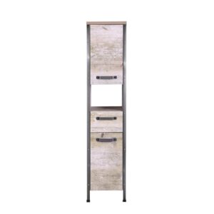 Basilicana Industry Design Hochschrank in Eiche Grau Nachbildung 35 cm breit