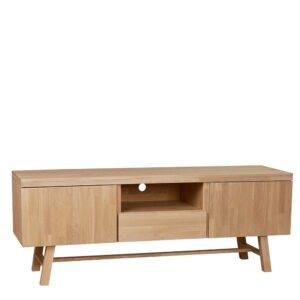 TopDesign Fernseher Unterschrank aus Eiche Massivholz 160 cm breit