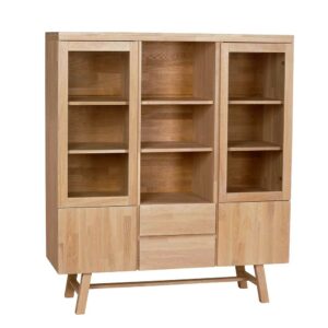 TopDesign Esszimmer Highboard aus Eiche Massivholz 130 cm breit