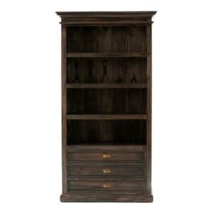 Life Meubles Kolonial Bücherregal in Holz Black Wash 190 cm hoch