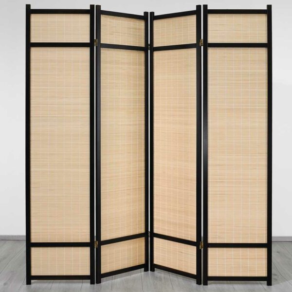 TopDesign Trennwand Paravent in Naturfarben Braun