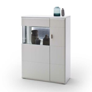 TopDesign Highboard in Weiß und Anthrazit 90 cm breit