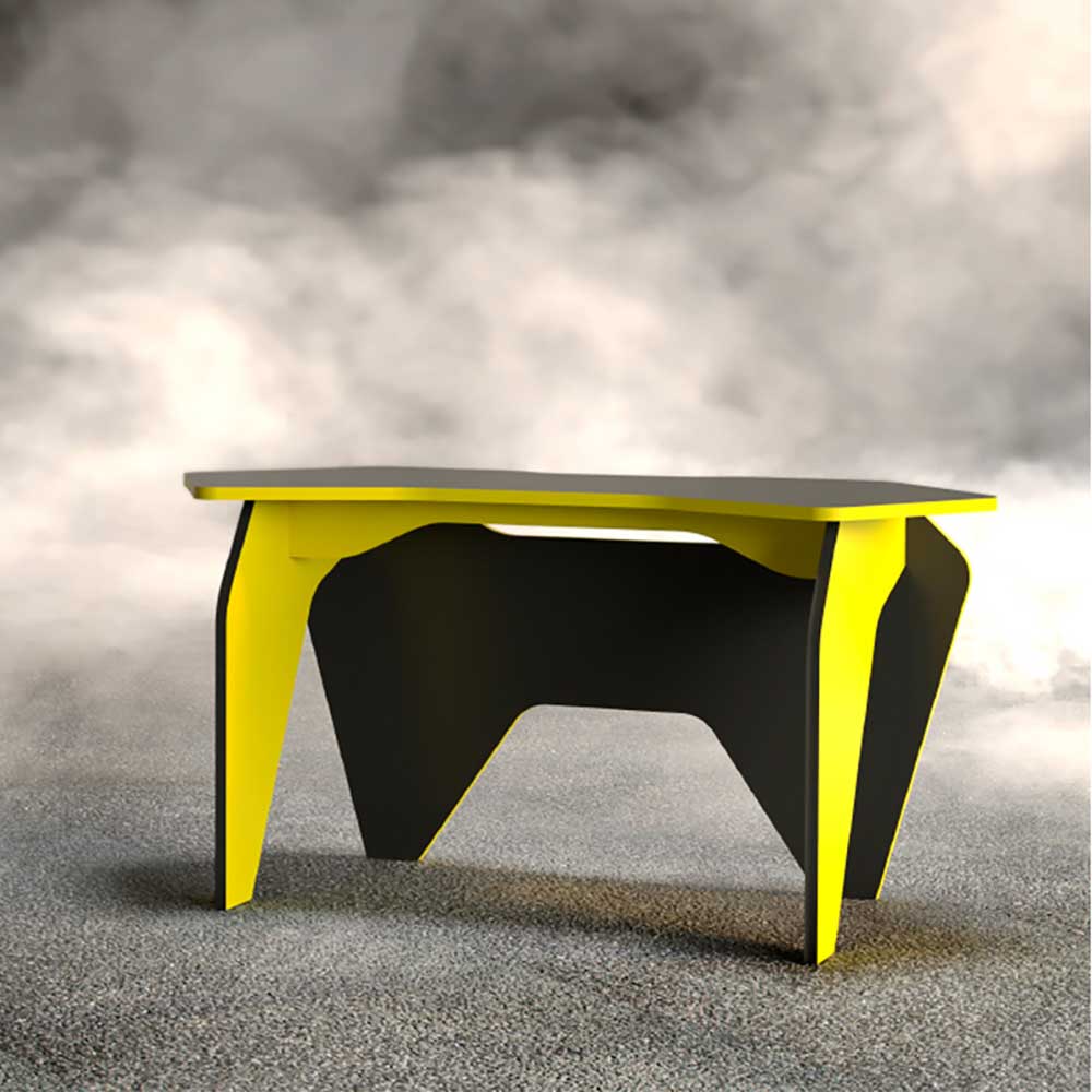 BestLivingHome Design Schreibtisch in Gelb und Schwarz 150 cm breit