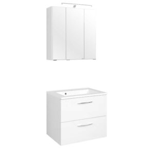 Star Möbel Badezimmermöbel Set in Weiß Waschtisch (zweiteilig)
