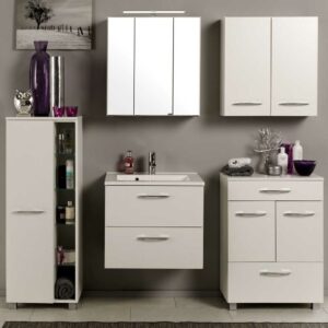 Star Möbel Badezimmer Kombination in Weiß online kaufen (fünfteilig)