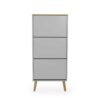 Doncosmo Schuh Klappenschrank in Grau Skandi Design