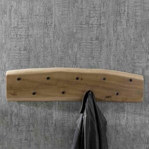 Möbel Exclusive Garderobenhakenleiste aus Akazie Massivholz Loft Design
