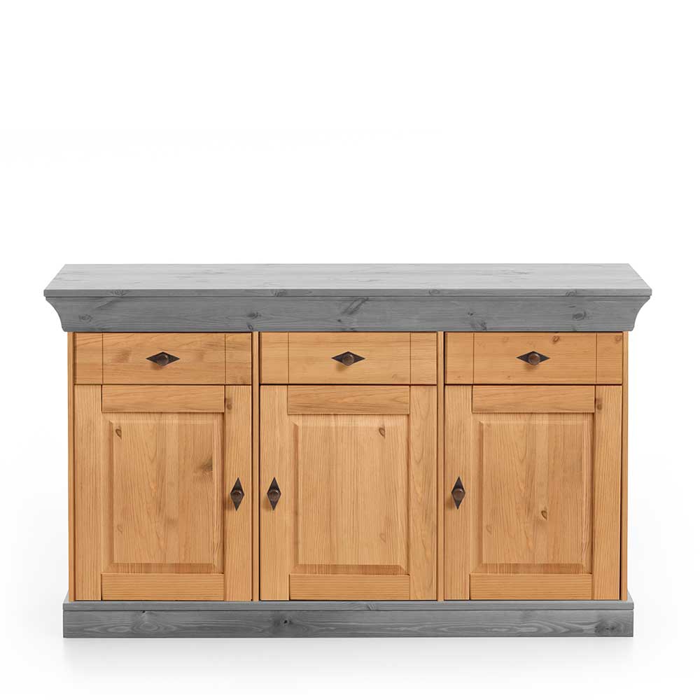 Life Meubles Sideboard aus Kiefer teilmassiv 85 cm hoch