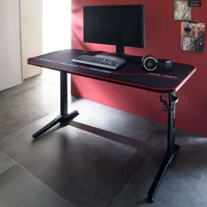 TopDesign Computer Schreibtisch in Schwarz 140 cm breit