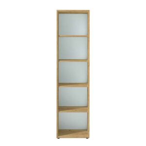 Möbel Exclusive Büroregal in Weiß und Wildeiche Optik 50 cm breit