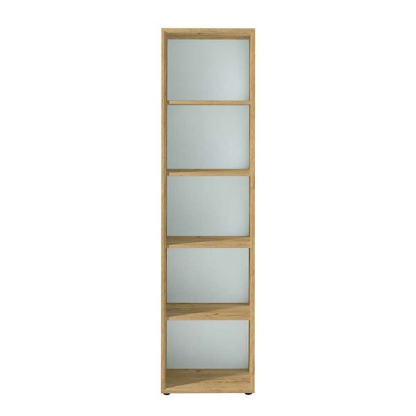 Möbel Exclusive Büroregal in Weiß und Wildeiche Optik 50 cm breit