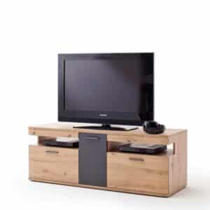 TopDesign TV Möbel in Eichefarben und Anthrazit 150 cm breit