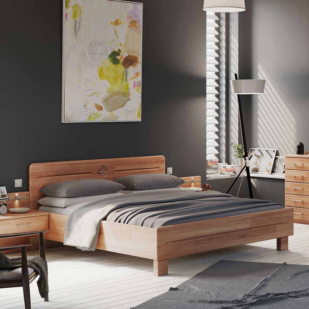 Franco Möbel Holzbett aus Erle Überlänge