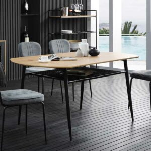 Rodario Design Esszimmer Tisch in Holz Naturfarben Retrostil