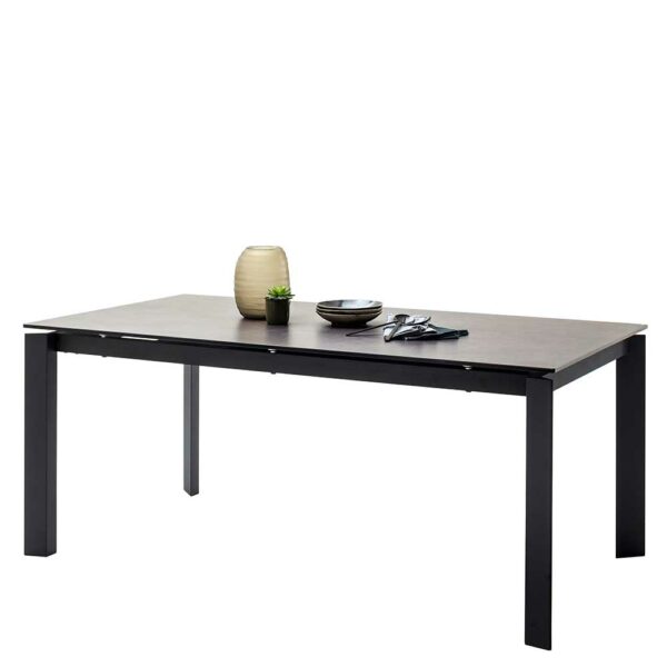 TopDesign Keramik Ausziehtisch in Schwarz und Anthrazit modern