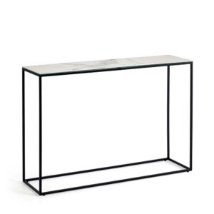 4Home Konsolen Tisch Platte in Marmoroptik Metallbügelgestell