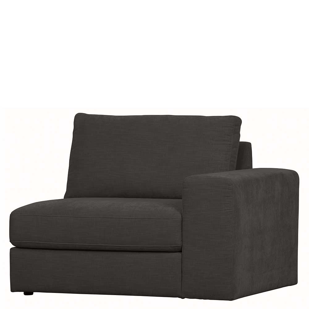 Basilicana Einsitzer Sofa in Anthrazit Armlehne rechts