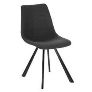 4Home Dunkelgraue Stühle mit Metallgestell 46 cm breit (2er Set)
