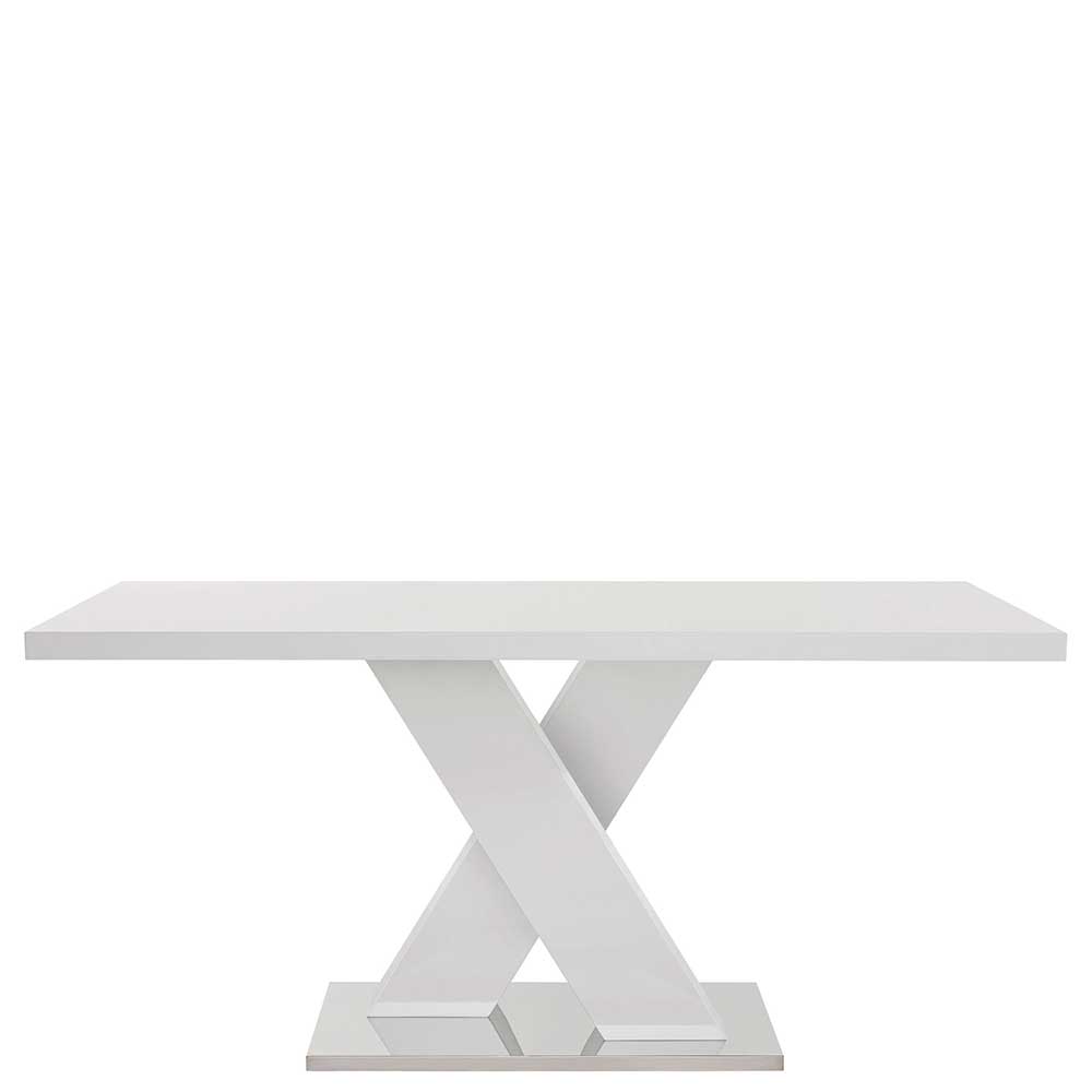 Möbel4Life X-Fuß Tisch in Weiß 160 cm breit