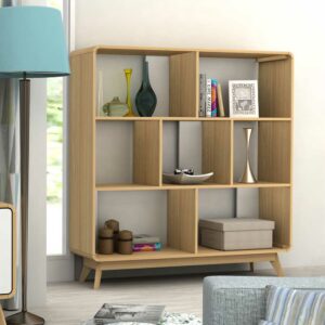 Möbel4Life Raumteiler Regal in Holz Naturfarben Skandi Design