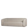 Basilicana Dreisitzer Couch Off White aus Chenillegewebe Skandi Design