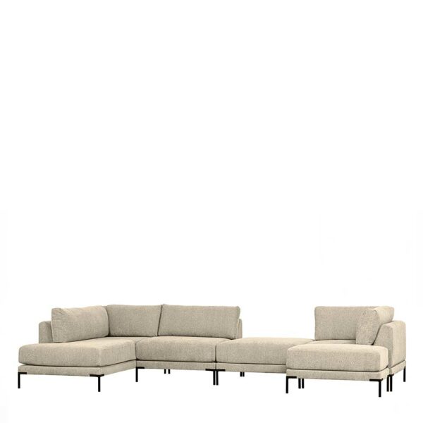 Basilicana Sofa Kombination 5-teilig in Beige fünf Sitzplätzen (fünfteilig)