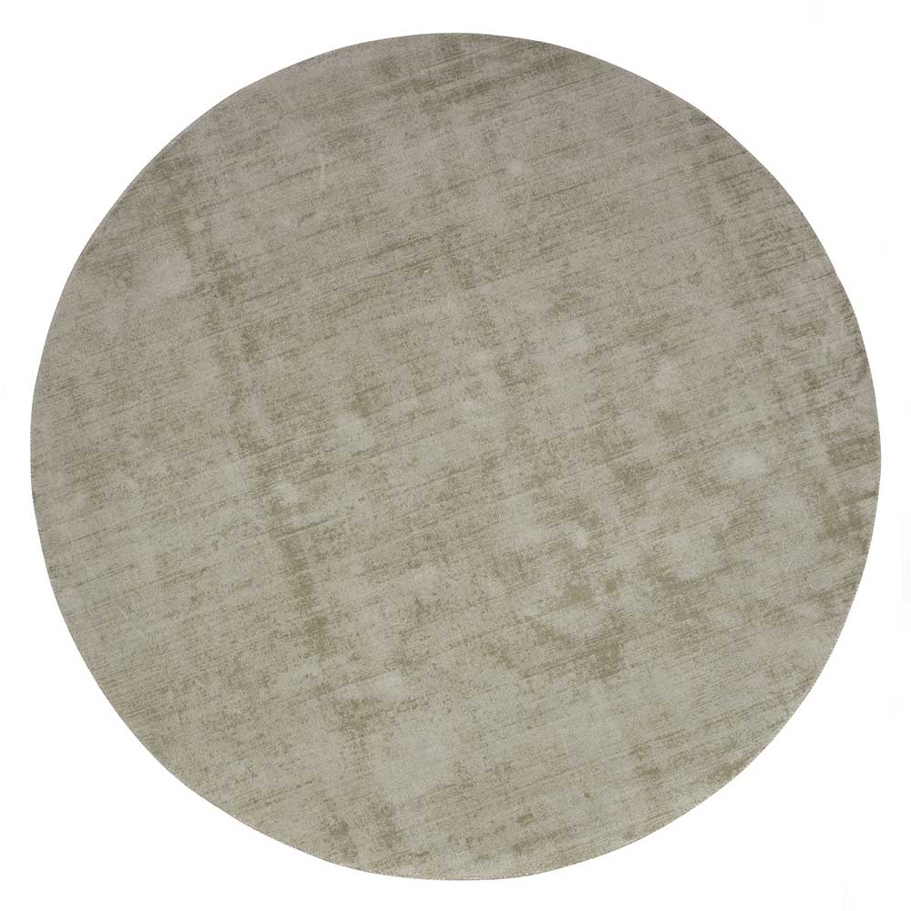 Basilicana Gewebter Teppich rund 200 cm im Skandi Design Graugrün