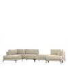 Basilicana Modul Sofa Kombination 5-teilig in Beige Fußgestell aus Metall (fünfteilig)