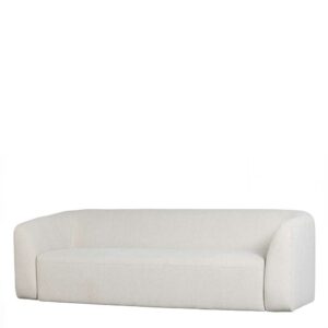 Basilicana Wohnzimmer Couch 240 cm breit in Cremefarben Chenillegewebe