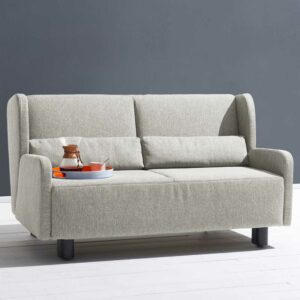 TopDesign Schlafsofa in Beige Webstoff Made in Germany