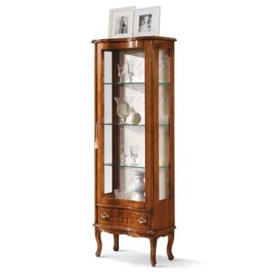 Basilicana Schrank Vitrine in Nussbaumfarben italienisches Design